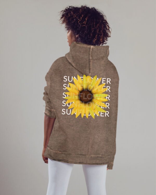 Bluza oversize z kapturem <br>Sunflower - efekt sprania