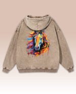 Bluza oversize z kapturem <br>Horse Whisperer - efekt sprania