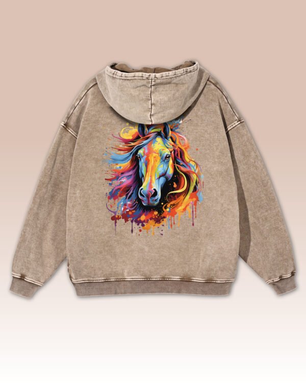 Bluza oversize z kapturem <br>Horse Whisperer - efekt sprania