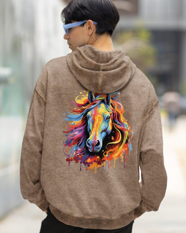 Bluza oversize z kapturem <br>Horse Whisperer - efekt sprania