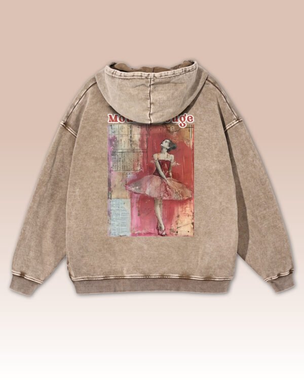 Bluza oversize z kapturem <br>Moulin Rouge Ballet - efekt sprania