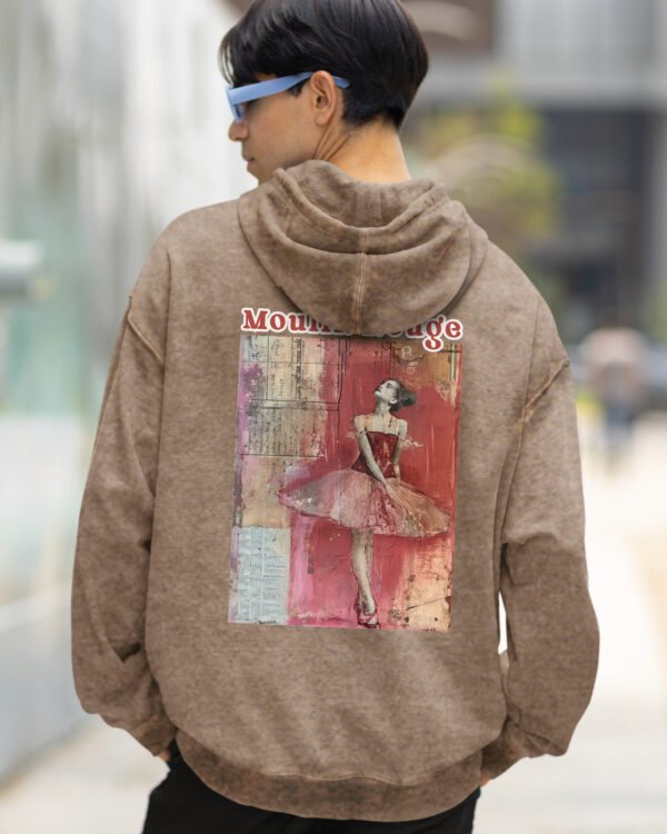Bluza oversize z kapturem <br>Moulin Rouge Ballet - efekt sprania