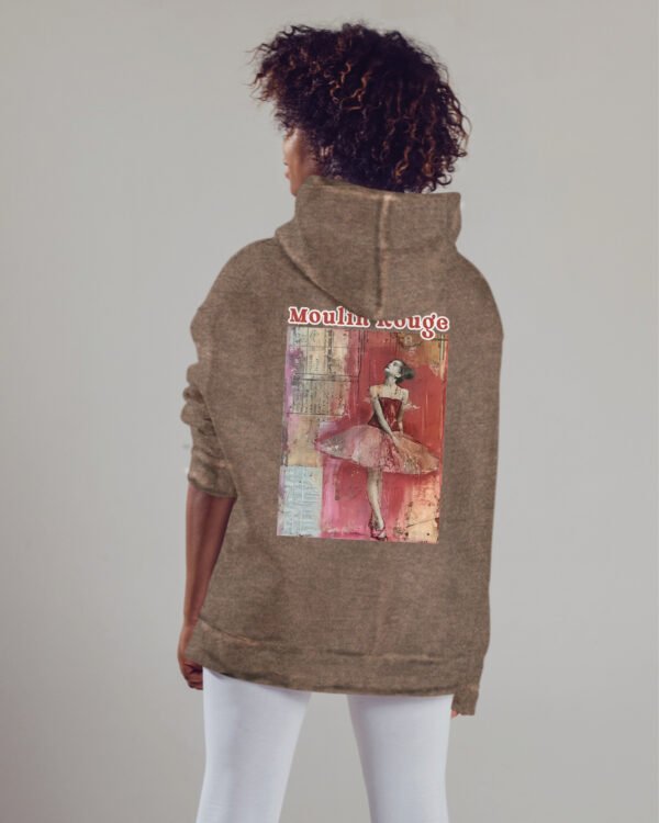 Bluza oversize z kapturem <br>Moulin Rouge Ballet - efekt sprania