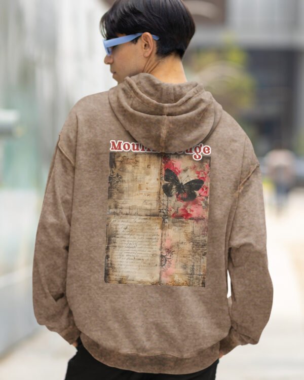 Bluza oversize z kapturem <br>Moulin Rouge Butterfly - efekt sprania