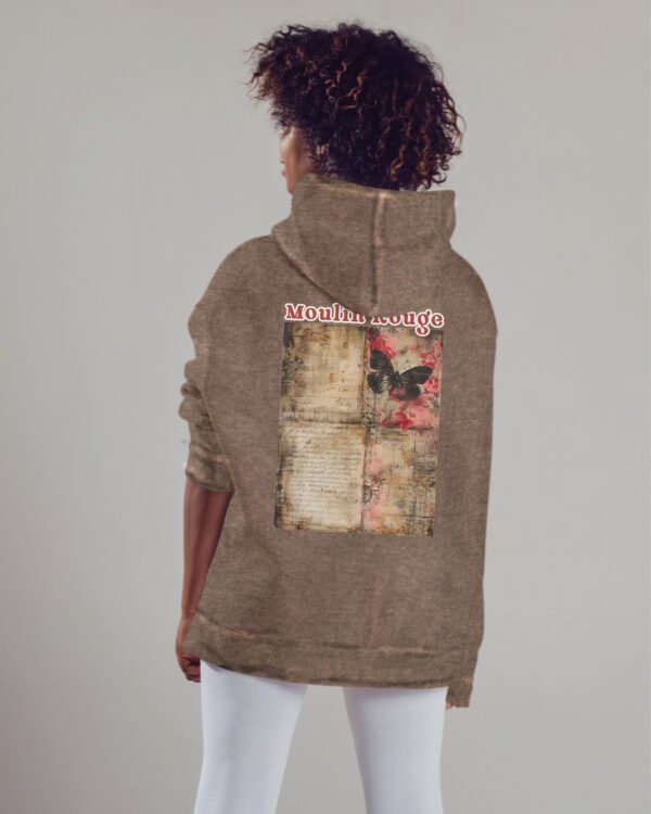 Bluza oversize z kapturem <br>Moulin Rouge Butterfly - efekt sprania