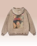 Bluza oversize z kapturem <br>Moulin Rouge Retro - efekt sprania