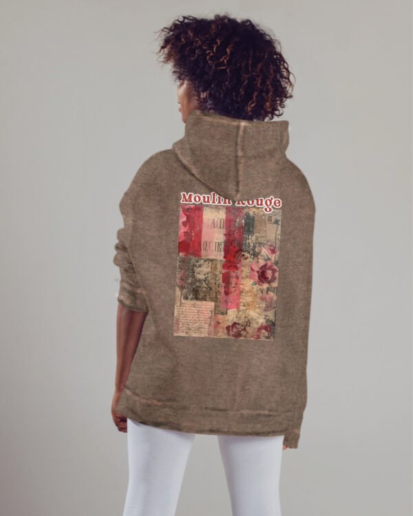 Bluza oversize z kapturem <br>Moulin Rouge Romantic - efekt sprania