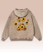 Bluza oversize z kapturem <br>Sunflower Paw - efekt sprania