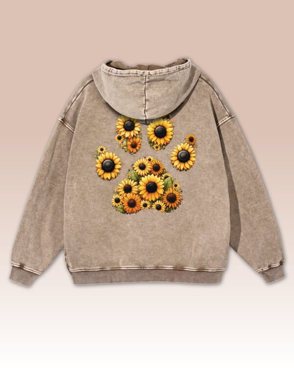 Bluza oversize z kapturem <br>Sunflower Paw - efekt sprania