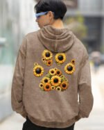 Bluza oversize z kapturem <br>Sunflower Paw - efekt sprania