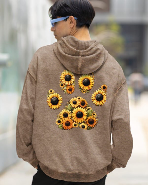 Bluza oversize z kapturem <br>Sunflower Paw - efekt sprania