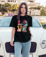 Luźna koszulka damska <br>Love in Full Color