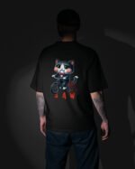 Luźna koszulka męska <br>Saw Cat