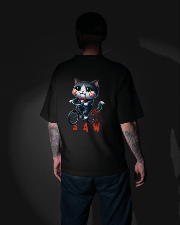 Luźna koszulka męska <br>Saw Cat