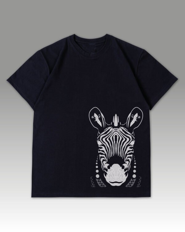 Luźna koszulka męska <br>Zebra - edycja Midnight