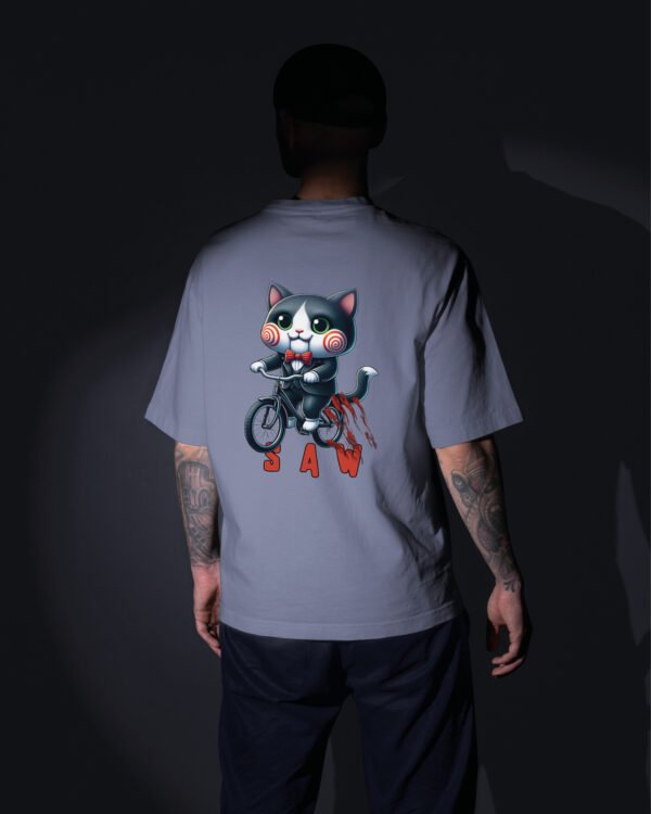 Luźna koszulka męska <br>Saw Cat