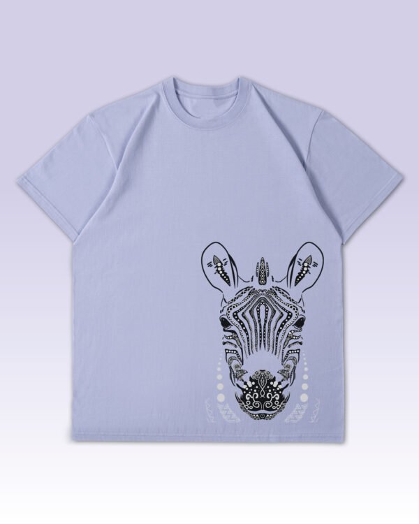 Luźna koszulka męska <br>Zebra - edycja White