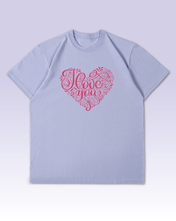 Luźna koszulka damska <br>I Love You - edycja Rose