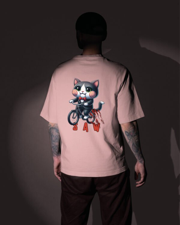 Luźna koszulka męska <br>Saw Cat