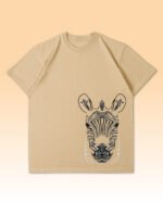 Luźna koszulka męska <br>Zebra - edycja White