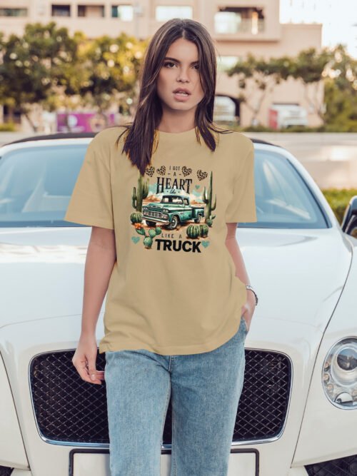 Luźna koszulka damska Heart Like a Truck