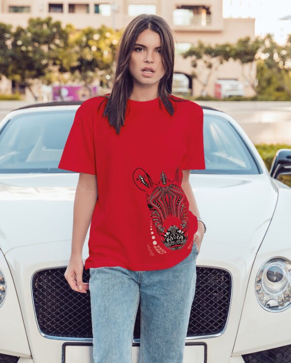 Luźna koszulka damska Zebra