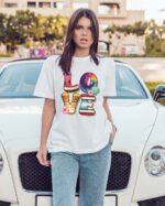 Luźna koszulka damska <br>Love in Full Color