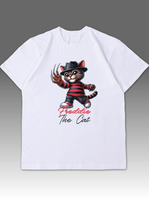 Luźna koszulka męska Freddy the Cat