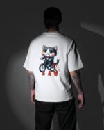 Luźna koszulka męska <br>Saw Cat