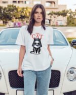 Luźna koszulka damska <br>The Cat Kot Zakonnica