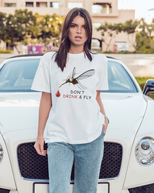 Luźna koszulka damska Don't Drink and Fly