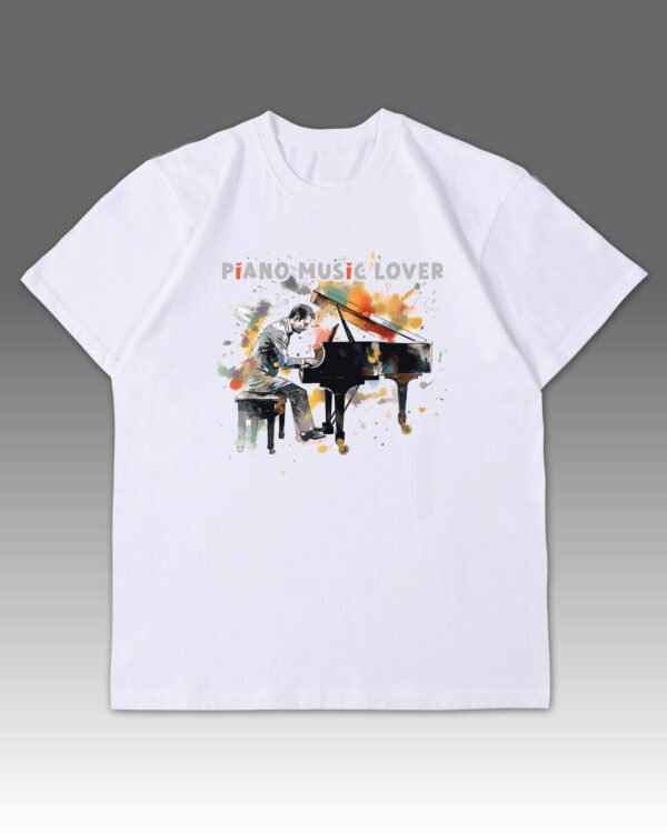 Luźna koszulka damska Piano Music Lover