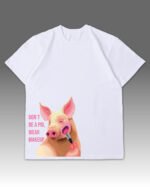 Luźna koszulka męska Don't Be a Pig – Wear Makeup