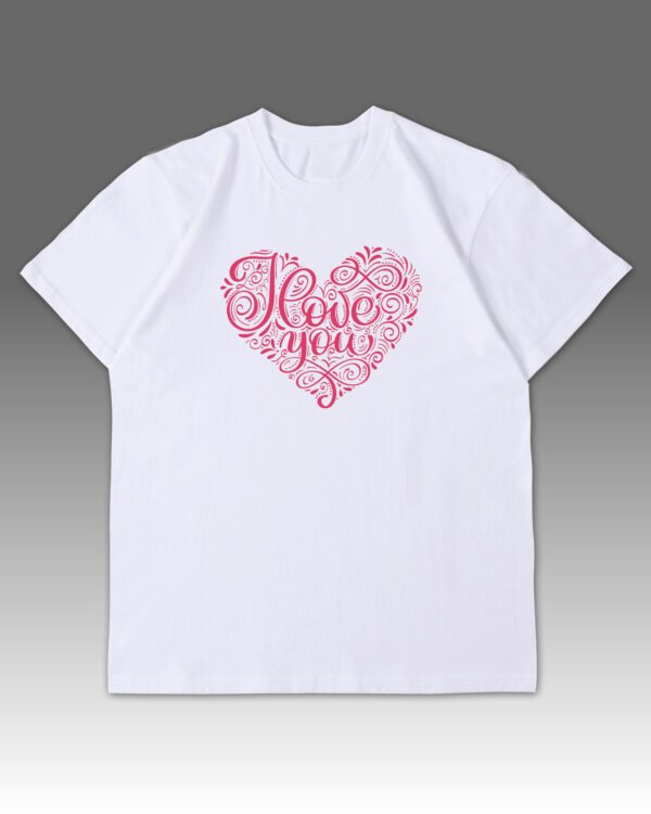 Luźna koszulka damska I Love You Luźna koszulka męska I Love You