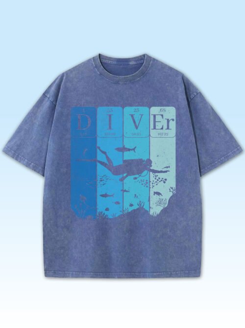 Damska koszulka oversize Diver, Męska koszulka oversize Diver