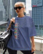 Damska koszulka oversize <br>Evolution - efekt sprania