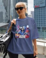 Damska koszulka oversize <br>Coffee isn't Enough - efekt sprania