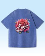 Męska koszulka oversize Love and Roses, Damska koszulka oversize Love and Roses