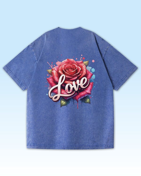Męska koszulka oversize Love and Roses, Damska koszulka oversize Love and Roses