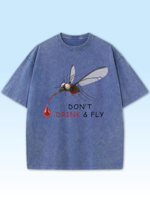 Damska koszulka oversize Don't Drink and Fly