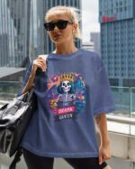 Damska koszulka oversize <br>The Drama Queen - efekt sprania