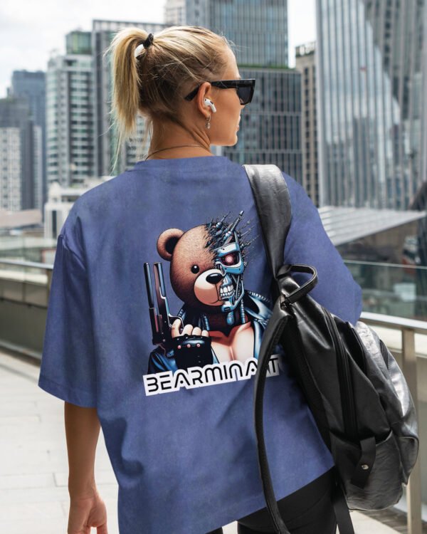 Damska koszulka oversize <br>Bearminator - efekt sprania