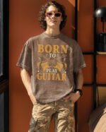 Męska koszulka oversize <br>Born to Play - efekt sprania