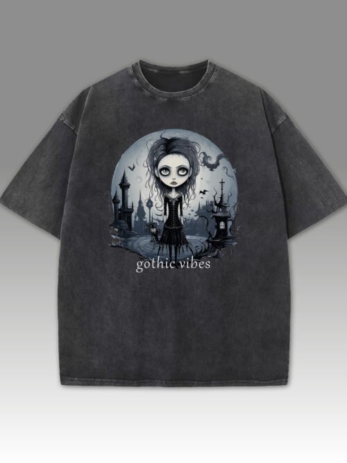 Damska koszulka oversize Gothic vibes, Męska koszulka oversize Gothic vibes