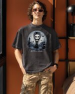 Męska koszulka oversize <br>Gothic vibes - efekt sprania