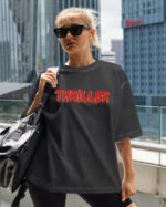 TL TS OLD CAR DTG 0637 A WOMEN Damska koszulka oversize <br>Thriller - efekt sprania