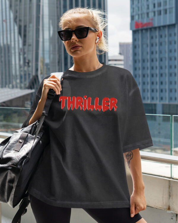 TL TS OLD CAR DTG 0637 A WOMEN Damska koszulka oversize <br>Thriller - efekt sprania