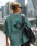 TL TS OLD DGR DTG 0013 B WOMEN Damska koszulka oversize <br>Mroczna Panna Młoda - efekt sprania