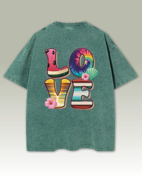 Męska koszulka oversize Letnie LOVE