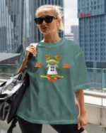 Damska koszulka oversize <br>Frog Yoga - efekt sprania